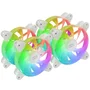 Mars Gaming Pack 3 Ventiladores PC MF-4A 12cm ARGB Blanco